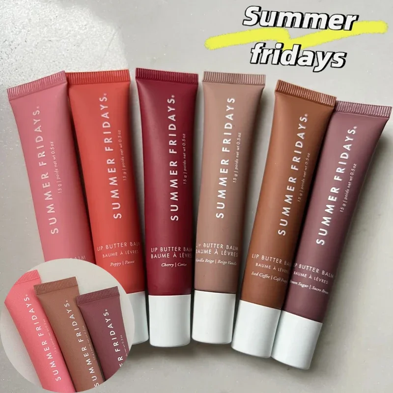 Moda verano viernes caliente cacao helado café bálsamo labial hidratante transparente lápiz labial conjunto tubo suave espejo cara labio maquillaje
