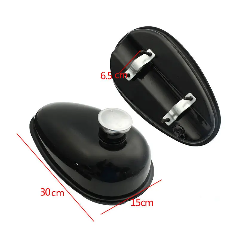 3L Motorized Bicycle Petcock Fuel Gas Tank Cap For 80cc 60cc 66cc 49cc Engine Fuel Gas Tank+Cap Motorized Bicycle