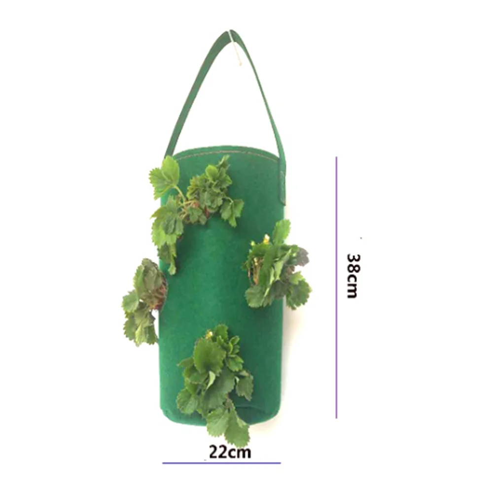 Sadzenie truskawek filcowa torba ogrodowe ziemniaki doniczkowe pionowe Multi usta pojemnik na zewnątrz warzywa wisząca donica Bonsai rosną