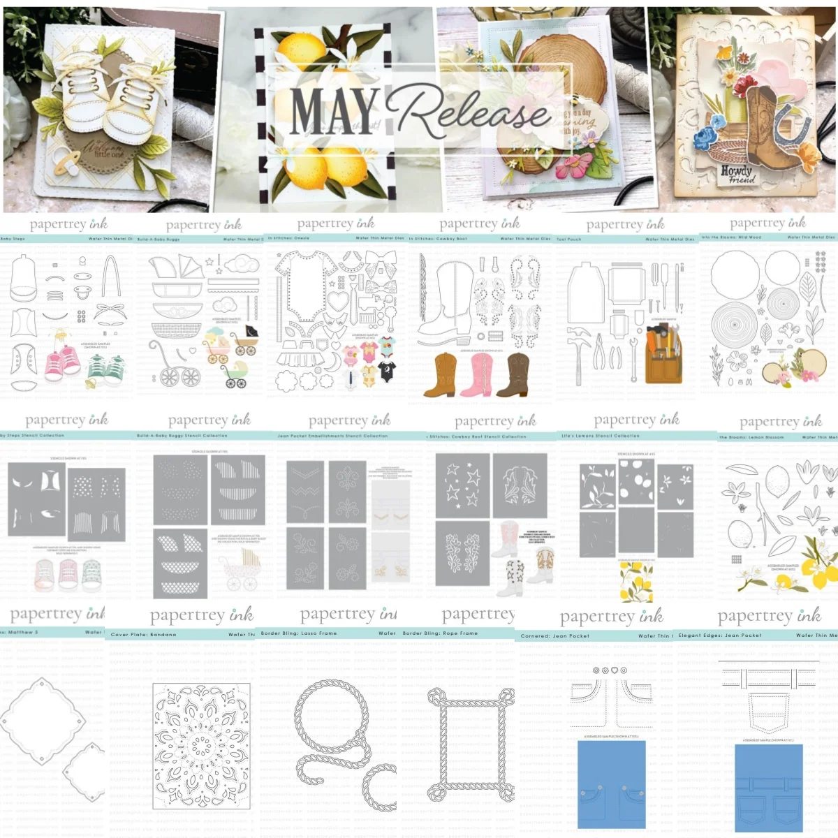 

Bandana Baby Onesie Cowboy Boot Lemon Blossom Metal Cutting Dies Stencil Hot Foil DIY Scrapbook Embossed Card Decoration 2025