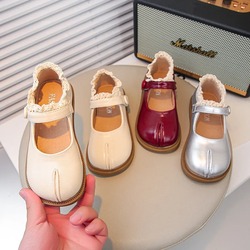 

Children Leather Shoes for Girls 2025 Spring Autumn New Fashion Korean Style Soft Anti-slippery Versatile Chic Princess Shoes