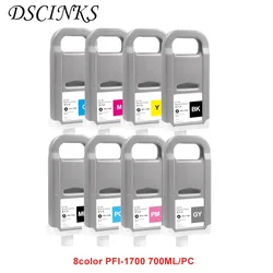 8PCS Pigment PFI-1700 compatible ink cartridge for Canon Pro 2000 4000 4000s 6000 6000s 2100 4100 6100 printer with pigment ink