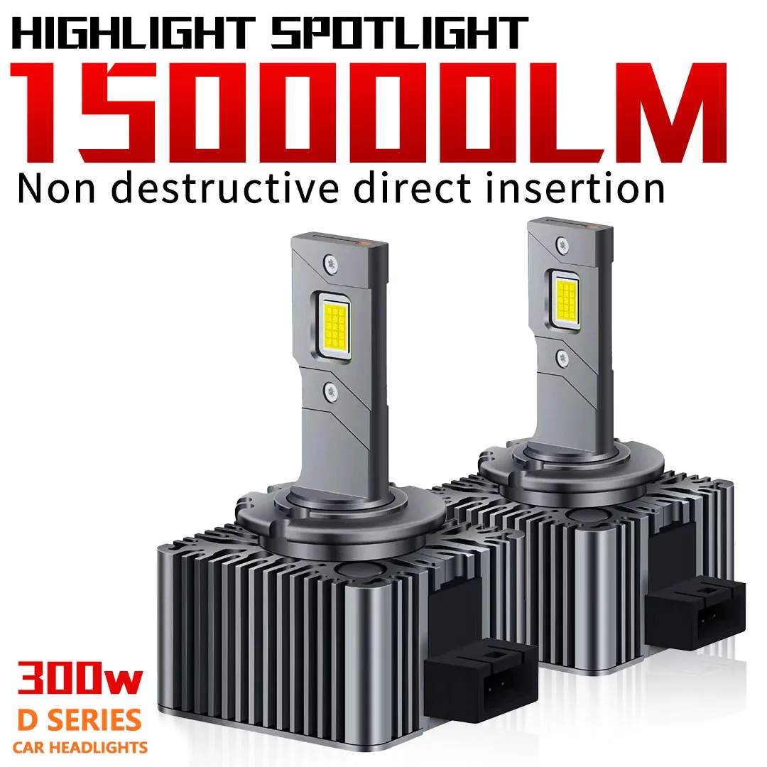 

2 шт. D3S светодиодные автомобильные фары лампы D1S D2S D4S D5S D8S турбо фары 150000 Комплект для переоборудования HID автоматической лампы LM 6500K 300 Вт