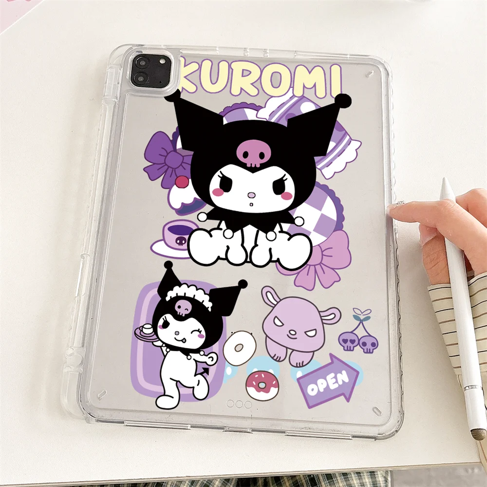 

For iPad Air 4/5/6 10.9 Pro 11 inch Acrylic Cover, For iPad Mini 6 7 10.2 9th 8th 7th 10th 11th 9.7 Back Case with Pencil Holder