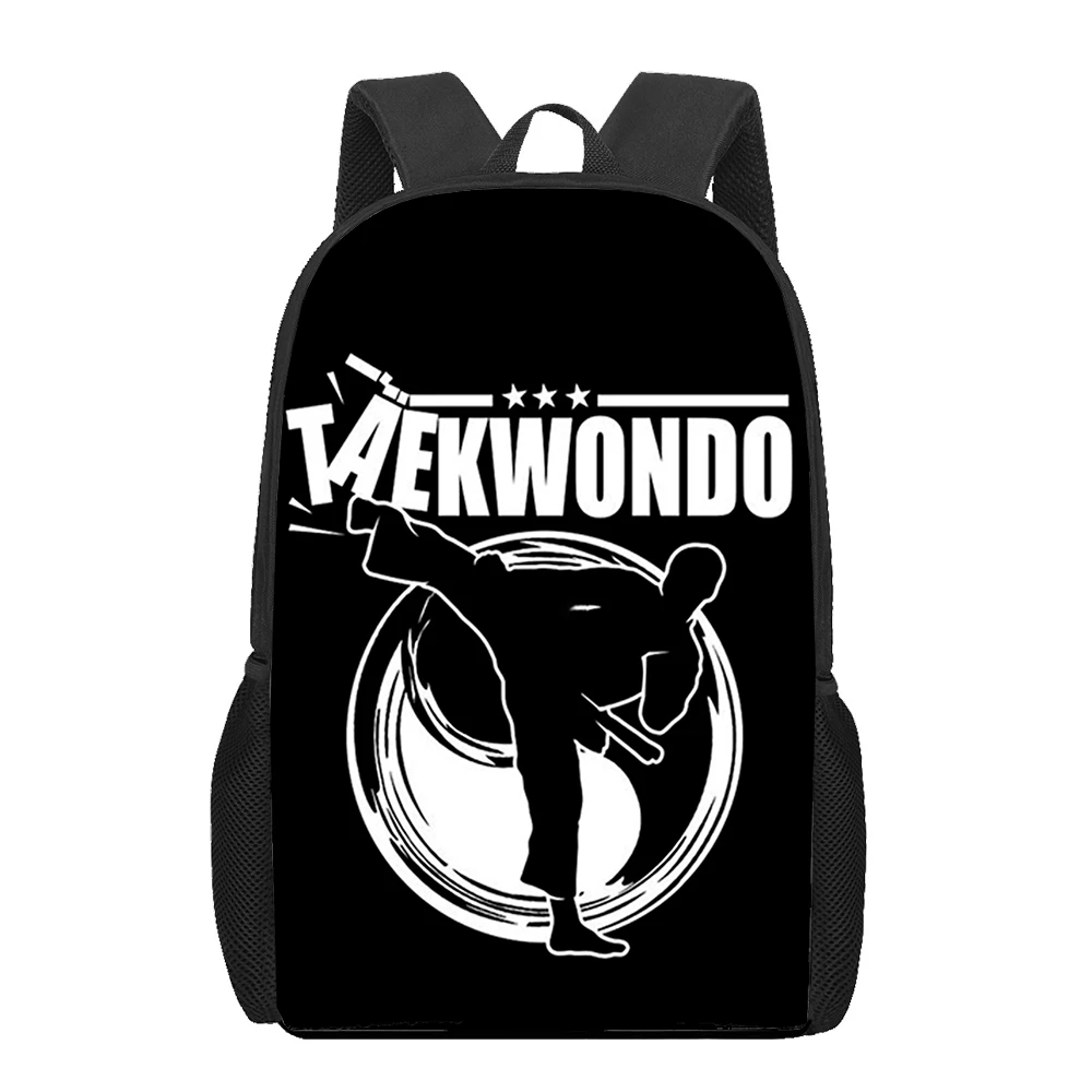 Kungfu Taekwondo School Bags 3D Printed Book Bag Women Men Casual Travel Backpack Teenager Laptop Backpack Kids School Bags Gift