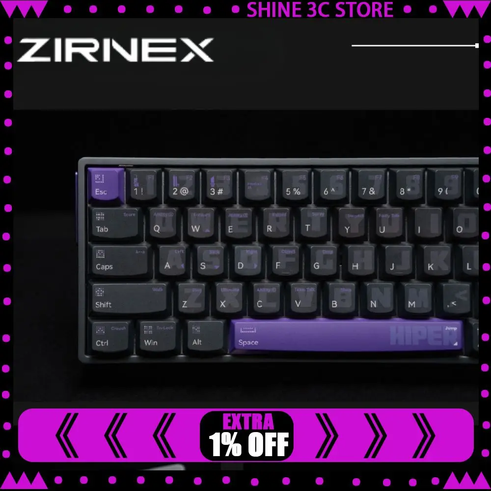 

ZIRNEX HIPER68-ML цельноалюминиевый короткий магнитный переключатель клавиатура проводная RGB-подсветка игровая клавиатура на заказ для ПК геймерские аксессуары