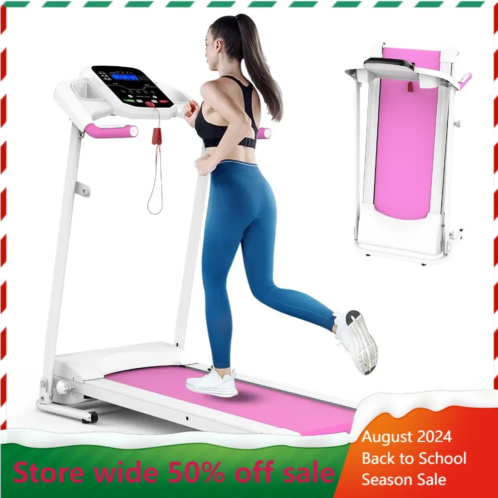 

Folding Treadmill, Pulse Sensor, 2.5HP Quiet Brushless, 7.5 MPH, Electric Running Machine Treadmills, LCD Display, Easy to Fold.