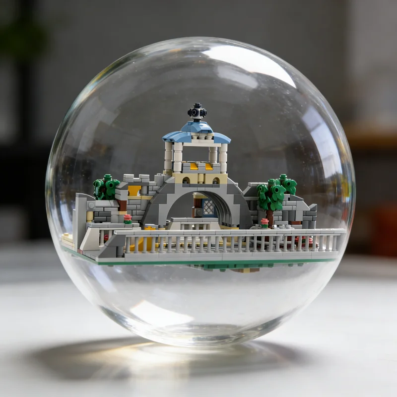 638-teiliges MOC Modulares Stadtlandschafts-Set Antike Ruinen 2 Modellbausatz Architektur Weihnachtsgeschenk Spielzeug Idee Bildungsbausteine