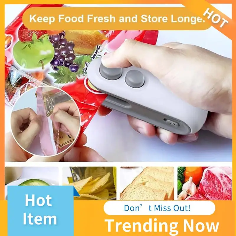 

BBNV-Mini Bag Sealer, 2-In-1 USB Charging Sealer, Portable Handheld Rechargeable Vacuum Food Sealer, Bag Sealer