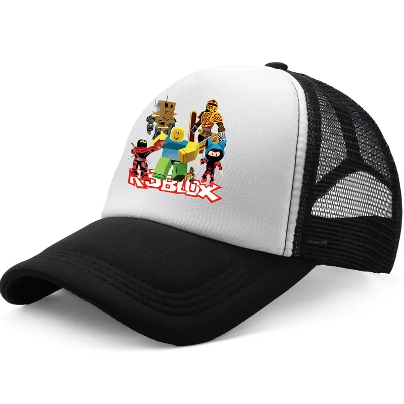 Robloxs Peripheral Cartoon Baseball Hat Europe and America Anime Cartoon Net Hat Letter Sunshade Sunscreen Cap view 4