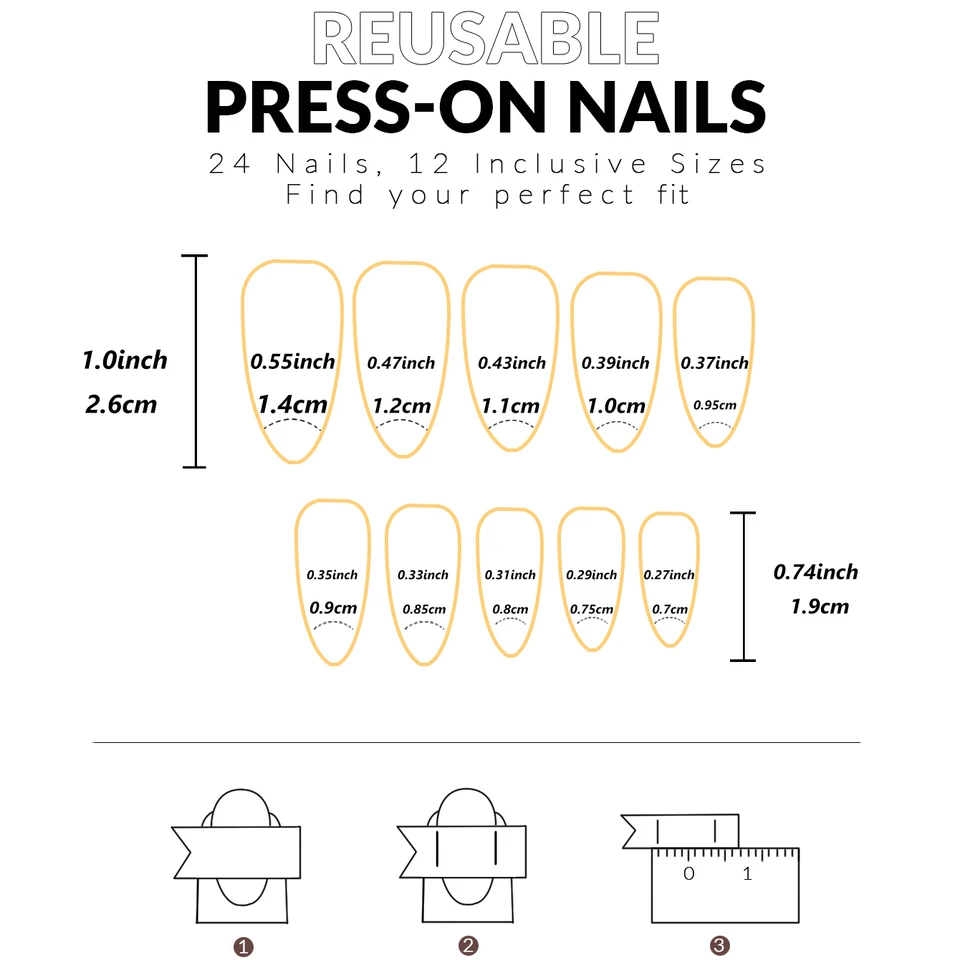 24 piezas de uñas postizas almendradas de color sólido, cobertura completa en rojo, simples y elegantes, delicadas, para chicas a la moda 4