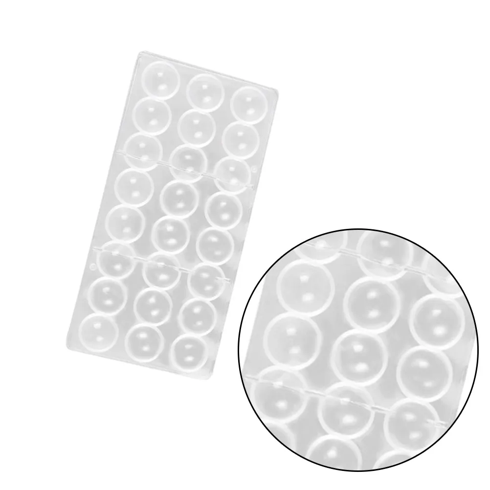2pcs Round Chocolate Molds – Non-Stick Plastic Baking & Candy Making Tool for Cakes, Jelly, Ice Cubes
