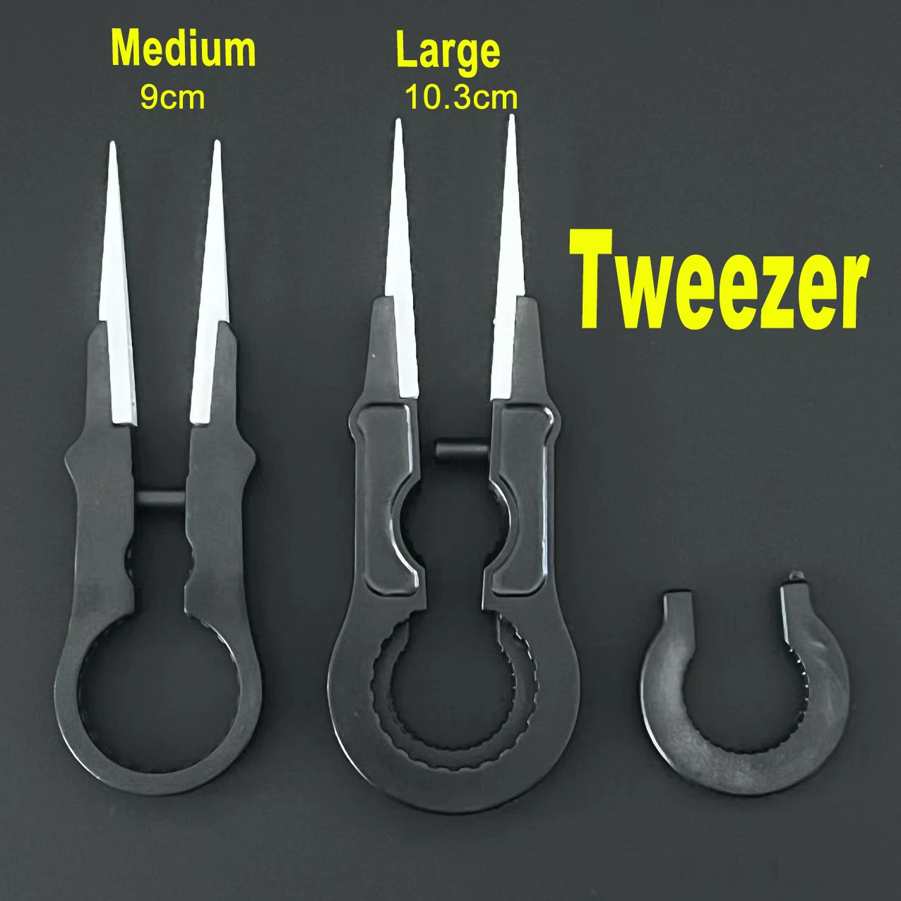 Multifunctional Steam Vaper Ceramic Insulation Head Tweezers Forceps Black for Maintenance Tools