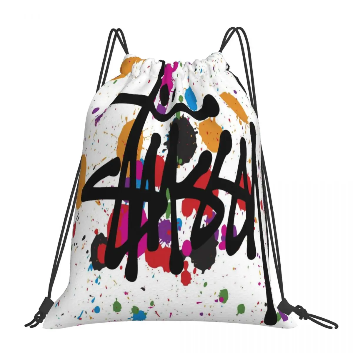 Custom Pattern Logo Drawstring Bag S-Stusssyy Travel Backpack Student Storage Bag School Bag  ꦫ