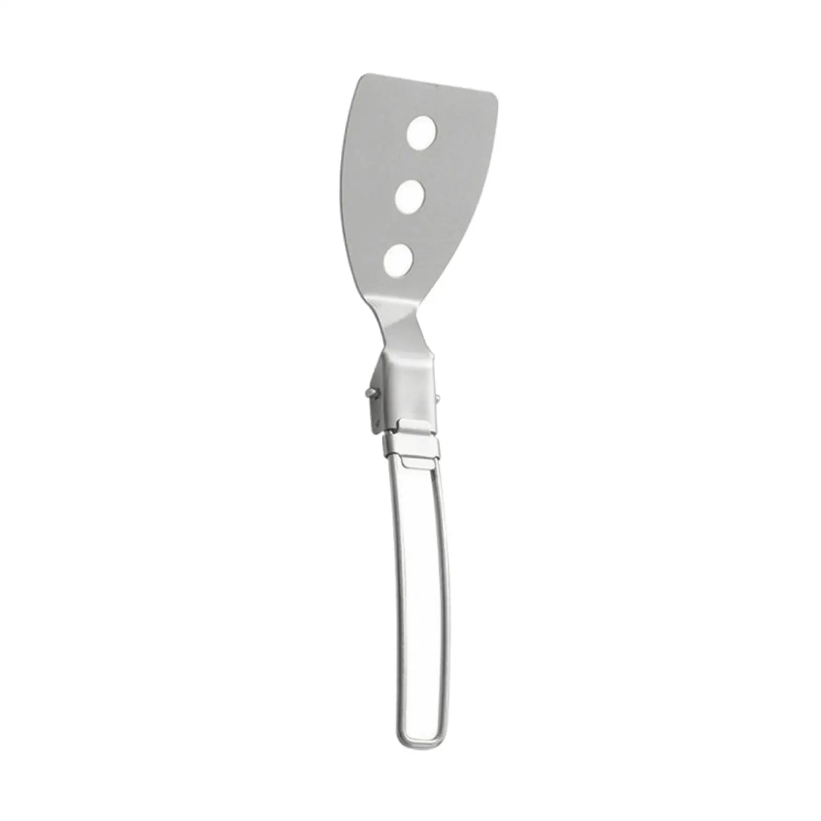 Portable Folding Spatula Stainless Steel Outdoor Cooking Tool for Camping Picnic Hotpot Backpack Kitchen Drawer Easy Storage Use