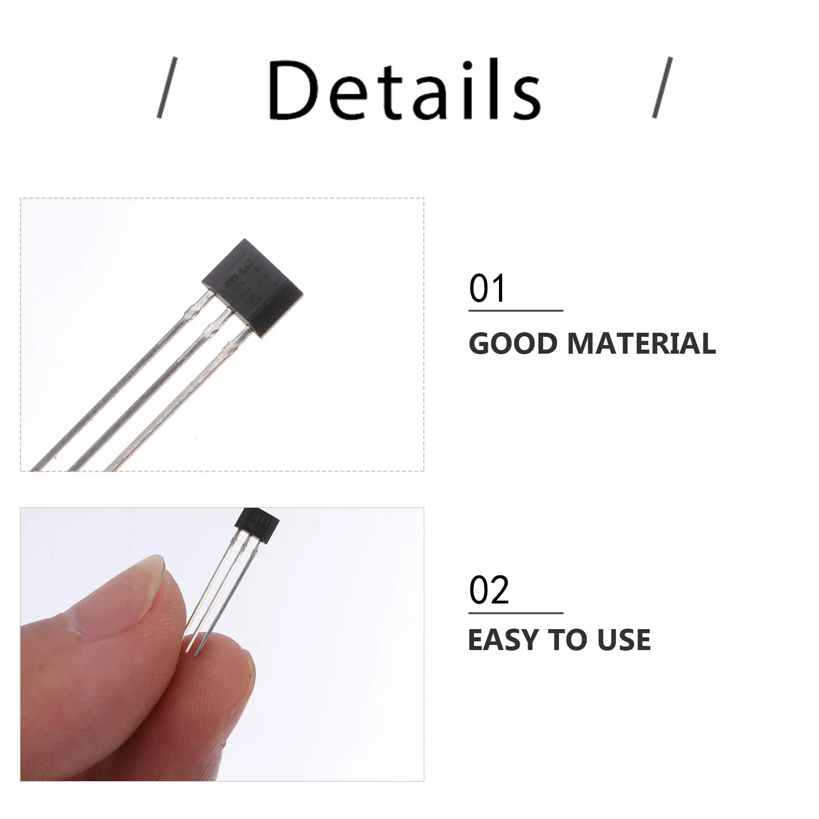 

25pcs Hall Effect Sensor High Quality Electric Motor Alloy Material Durable Easy Install Angle Right Dual Home Use