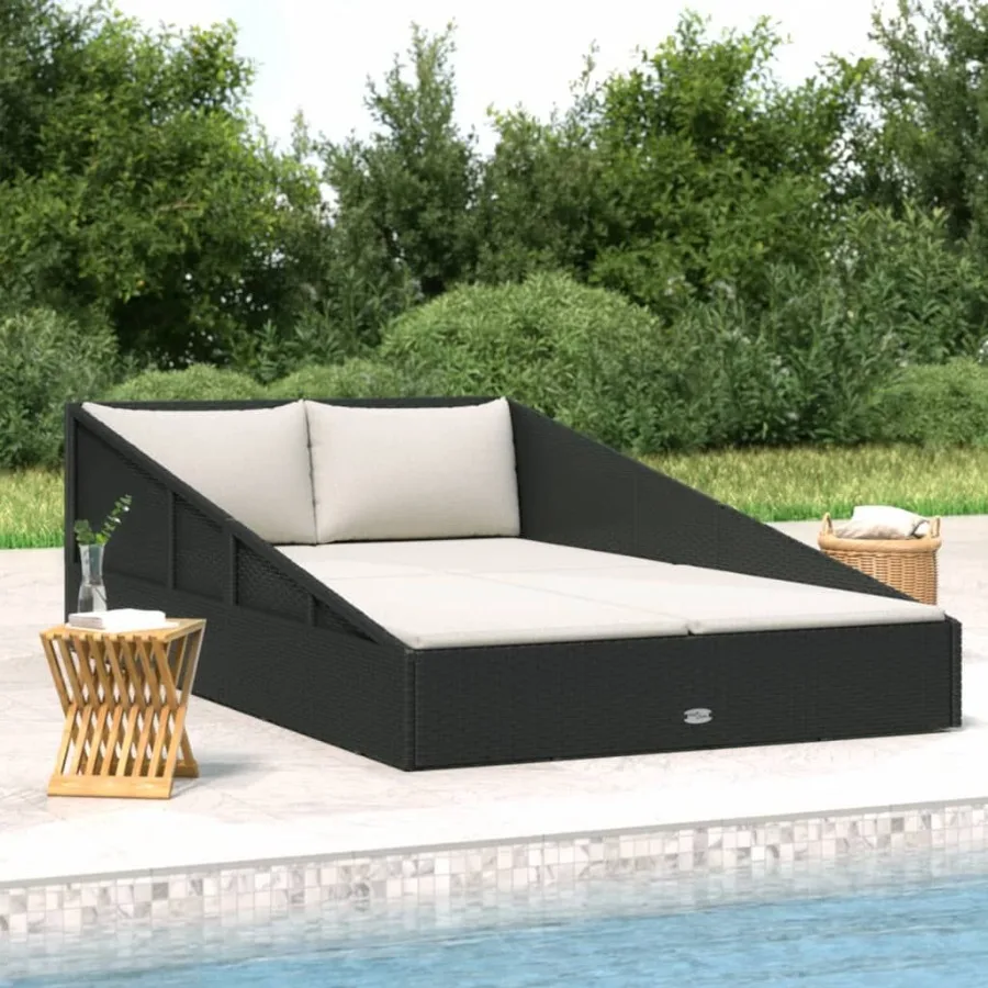 

Garden Bed Black 43.3x78.7 Poly Rattan
