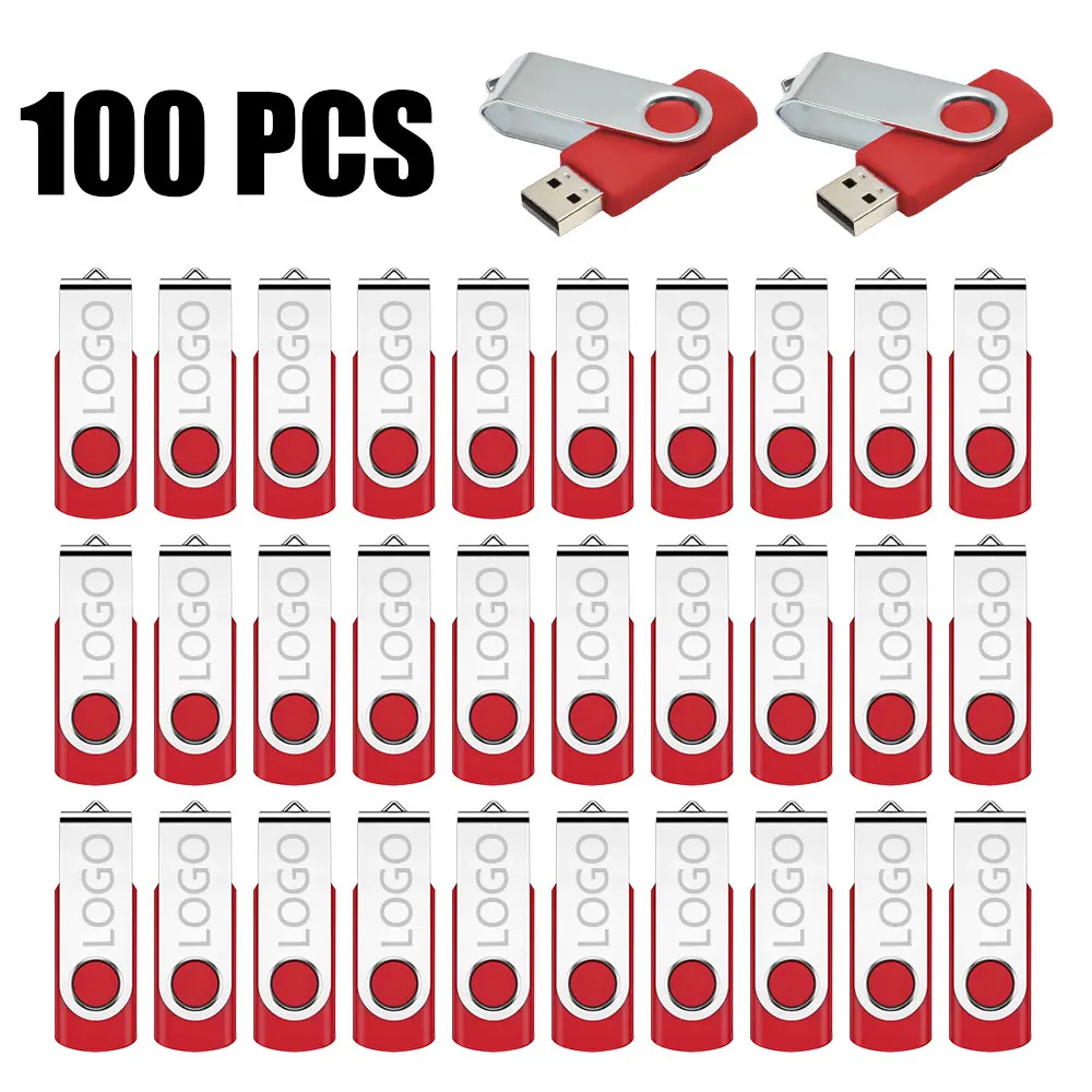 

100PCS/Lot Free logo Multiple color options USB 2.0 Flash Drive 128GB 64GB 32GB high speed 16GB 8GB memory Flash Stick PenDrive