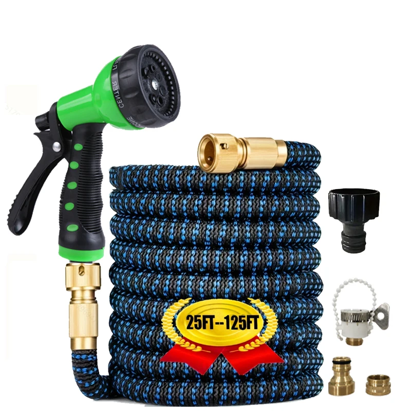 

Новый садовый поливочный шланг, волшебная резина высокого давления, биметаллическое соединение, автомойка, водопровод, водяной пистолет, принадлежности для орошения, чистка