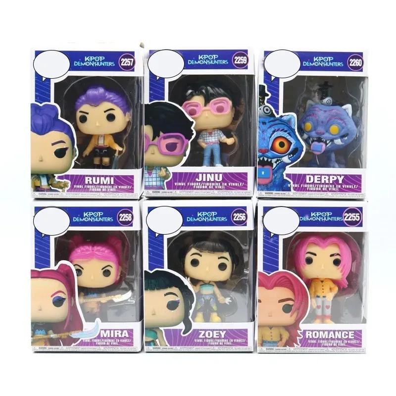 6個入り K-POP デモンズハンターズ アニメフィギュア ルミ ゾイ ミラ サジャ ボーイズ アクションフィギュア コスプレ ビニール製オーナメント フィギュア おもちゃ ファンギフト