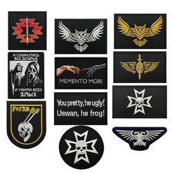 Outdoor Tactical  40K Pack Accessories  owl Embroidered Morale Badge Doubleheaded Hawk Templar Skull Dive Owl Backpack Patch