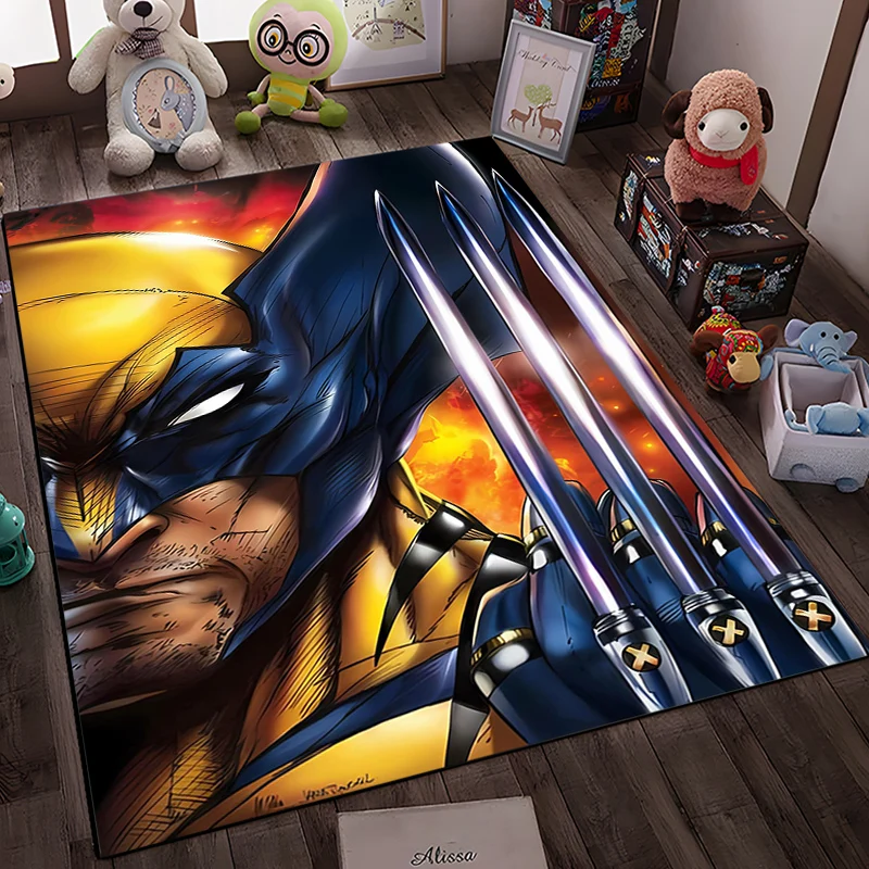 Marvel X-Men Wolverine tappeti per soggiorno camera da letto sala da pranzo cucina ufficio bagno antiscivolo grande arredamento tappeto tappetini