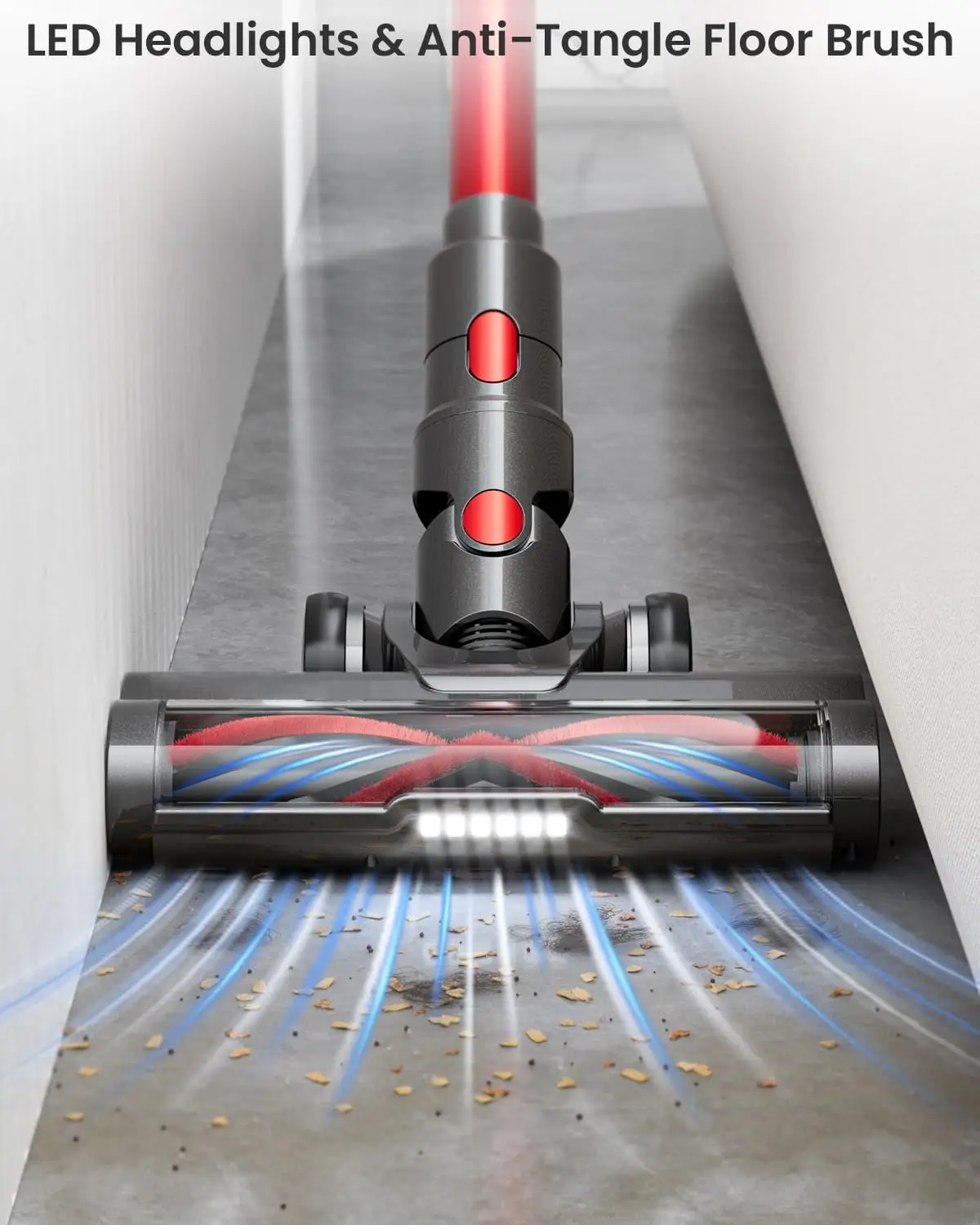 Беспроводной пылесос, пылесосы 550 Вт, 45 кПа для дома, беспроводной пылесос со светодиодным экраном, максимальное время работы 55 минут