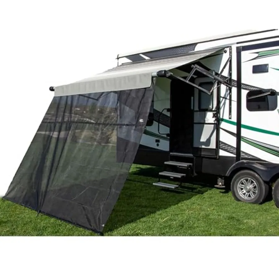 Toldo para RV Colorado Drop EZ ZipBlocker, Malla Negra, Pantalla de Sombra para RV, Toldo Protector Solar para Patio Delantero, 15' x 9'