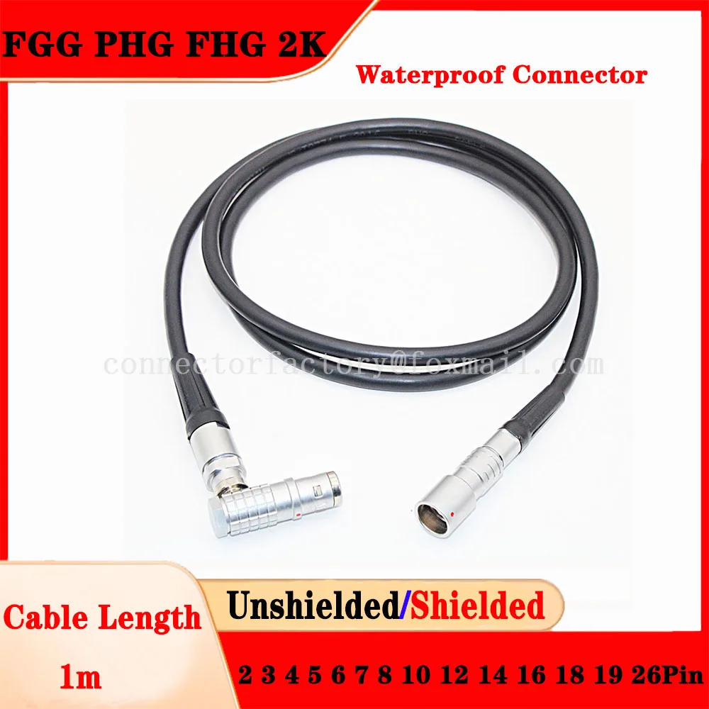 FGG FHG PHG 2K 2 3 4 5 6 7 8 10 12 14 16 18 19 26 Pins Cable Connector Waterproof IP68 Transfer Extension Welding Power Cable