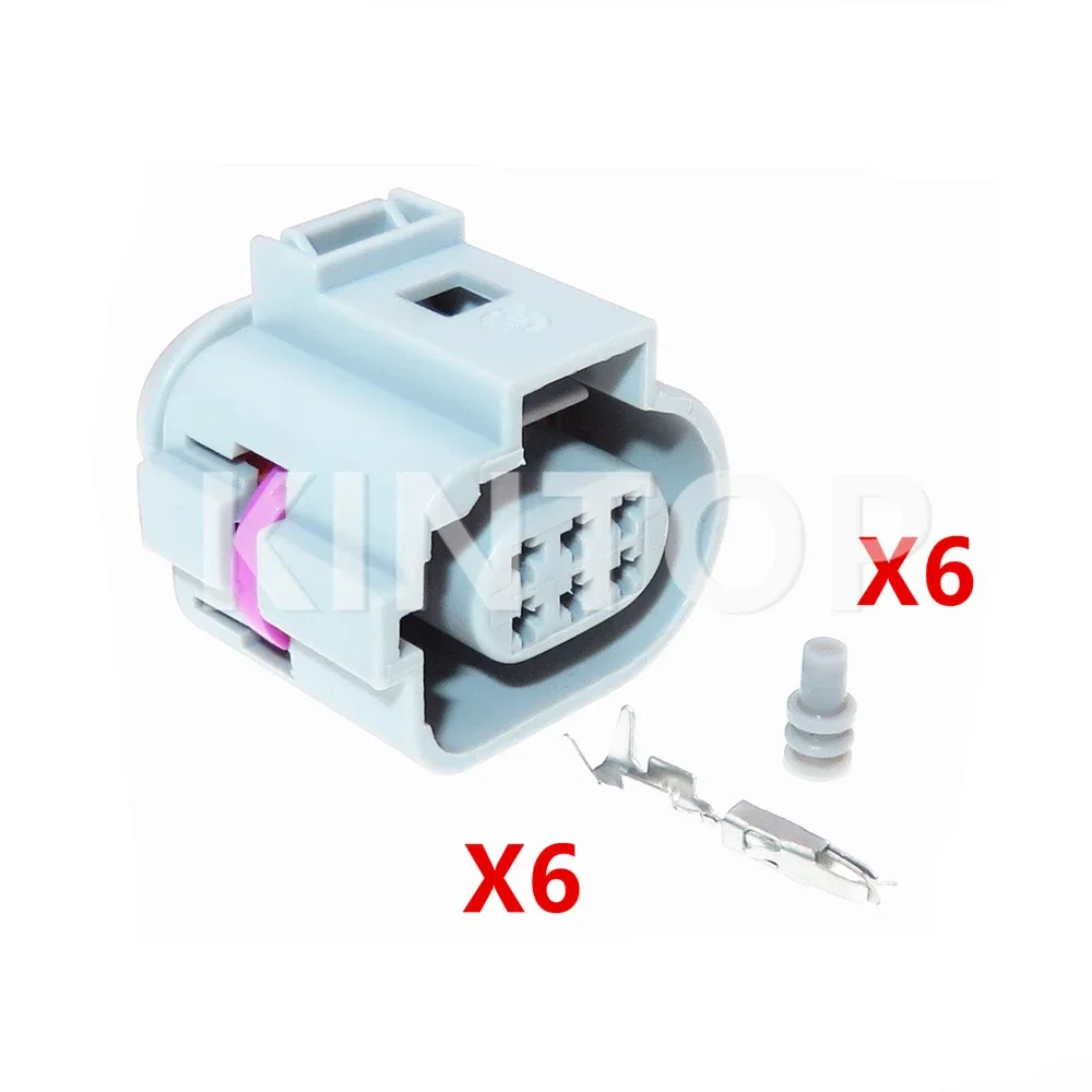 1 Set 6 Pins AC Assembly Car EGR Valve Waterproof Wire Connector For Audi VW 1J0973713G 42121200 Auto Accessories