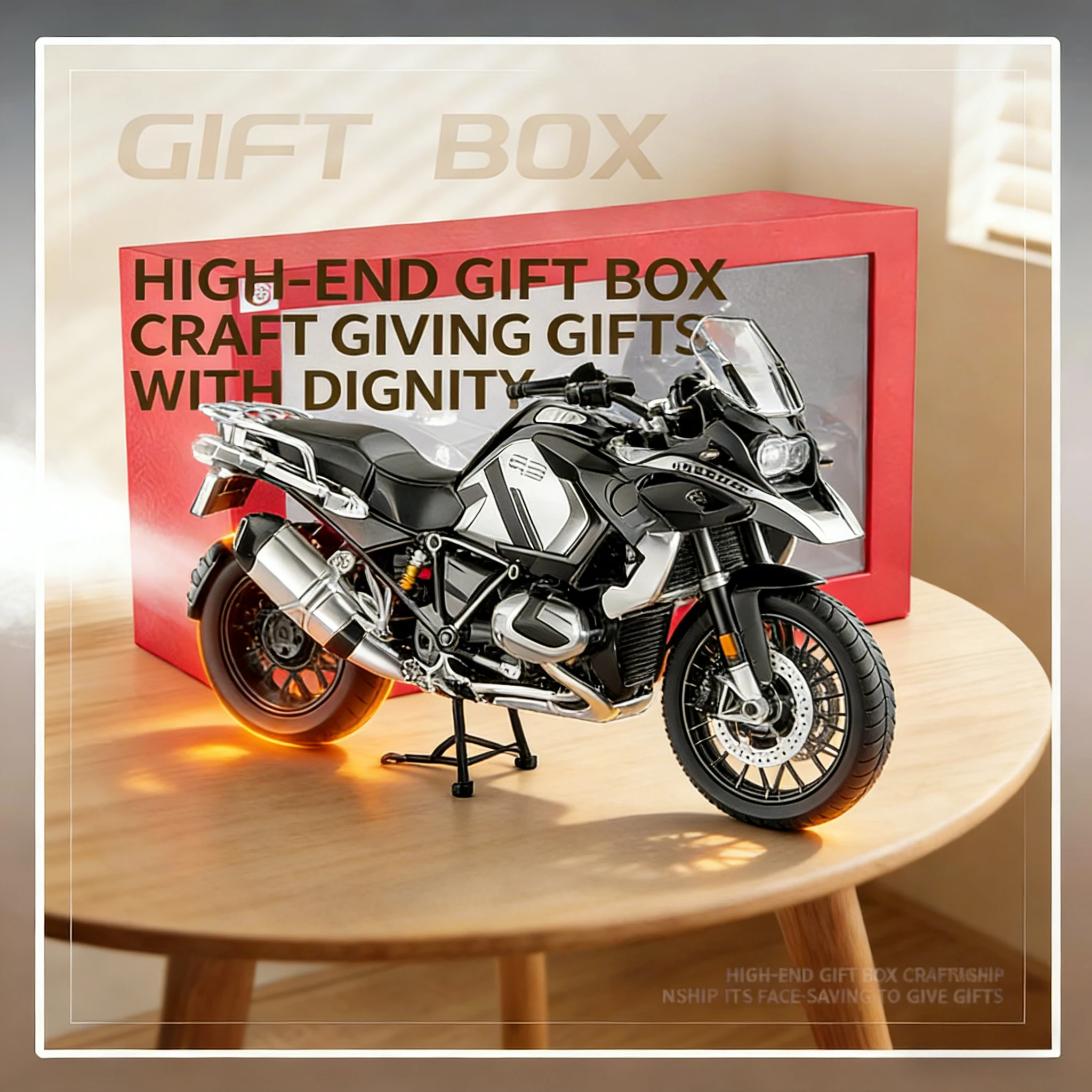 Spray 1:6 For BMW R1250 GS ADV Alloy Metal Diecast Model Motorcycle High Simulation Home Trendy Ornaments Collection Hobby Gifts