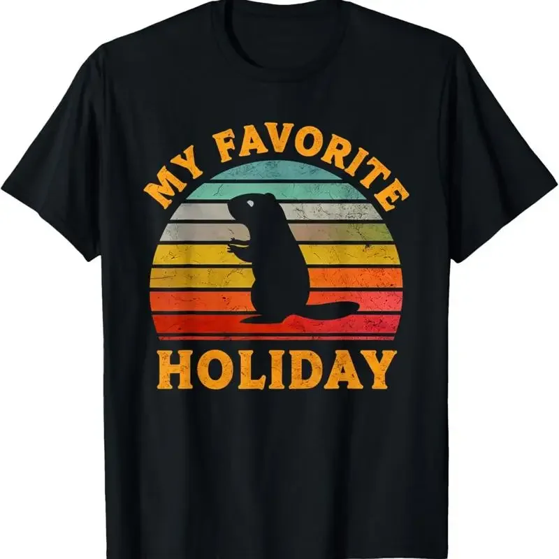 My Favorite Holiday Groundhog Day Sunset s 2025 T Shirt