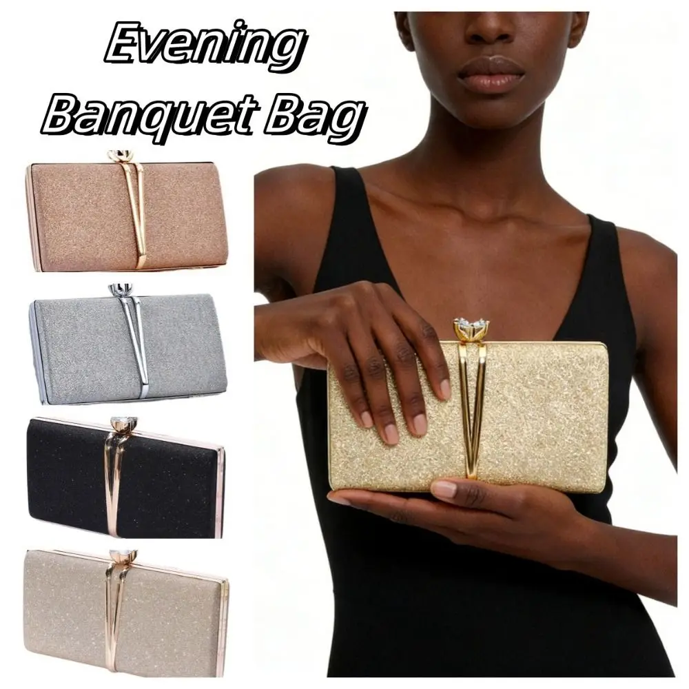 

Sequin Evening Banquet Bag Large Capacity Phone Pouch Ladies Clutch Bag Make Up Storage Single Shoulder Box Handbag Party