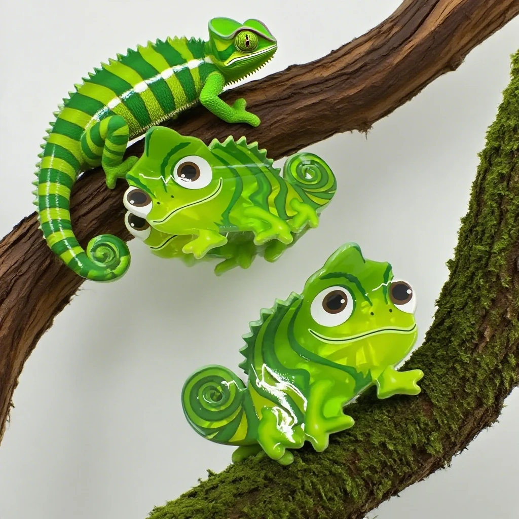 

DuoShang Cute Cartoon Chameleon Lizard Hair Claw Acrylic Claw Clips Animal Series Hair Clips for Women Girls Hair Accessories