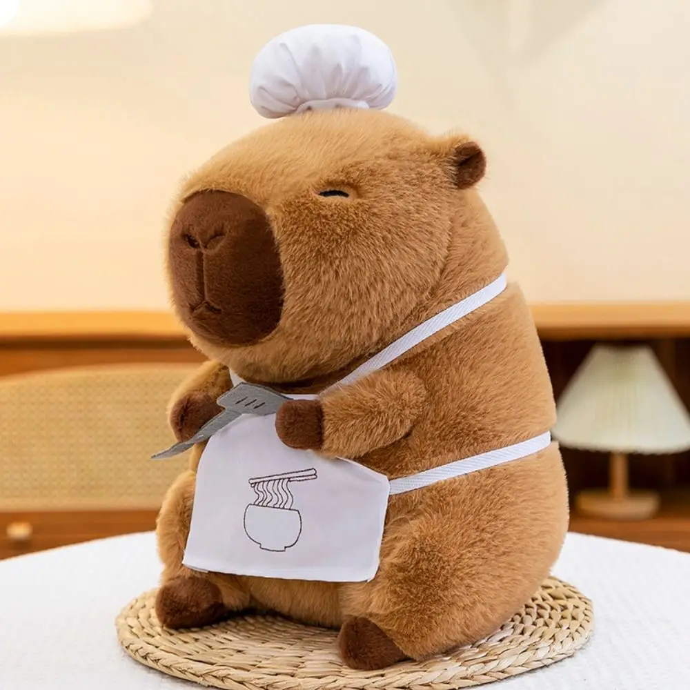 Bread Capybara Plush Doll Baking Cheese Capybara Plush Toy Soft Pot Shovel Capibara Fluffty Doll Home Decor