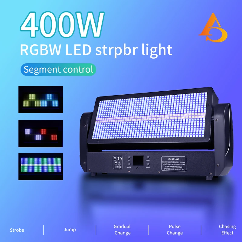 4-10pcs 400W RGBW 12+12 segment moving head LED strobe light  controlled strobe DJ disco light background decoration effect lig