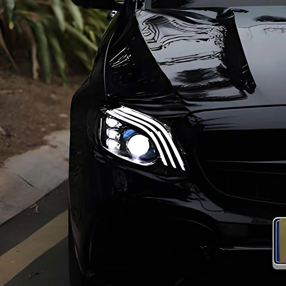 

Автомобильные фары для Benz E-Class W213 2016-2020, передние фары автомобиля в сборе, обновление в стиле Maybach, светодиодный динамический стример, аксессуары