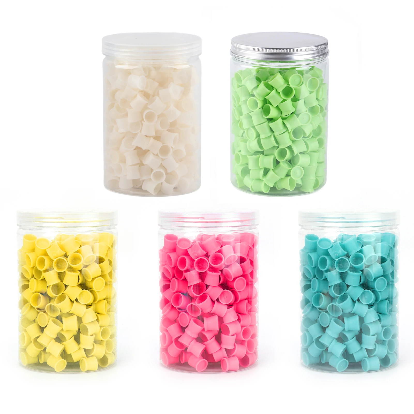 

300pcs Tattoo Ink Pigment Cup Disposable Silicone Tattoo Pigment Holder Eyebrow Lip Eyes Tattoo Pigment Cup
