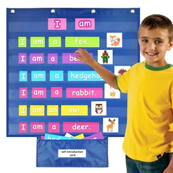 Calendar Pocket Chart Standard Size Pocket Chart With 71 Pockets Classroom Schedule Pocket Chart For Fits Standard 3” Sentence