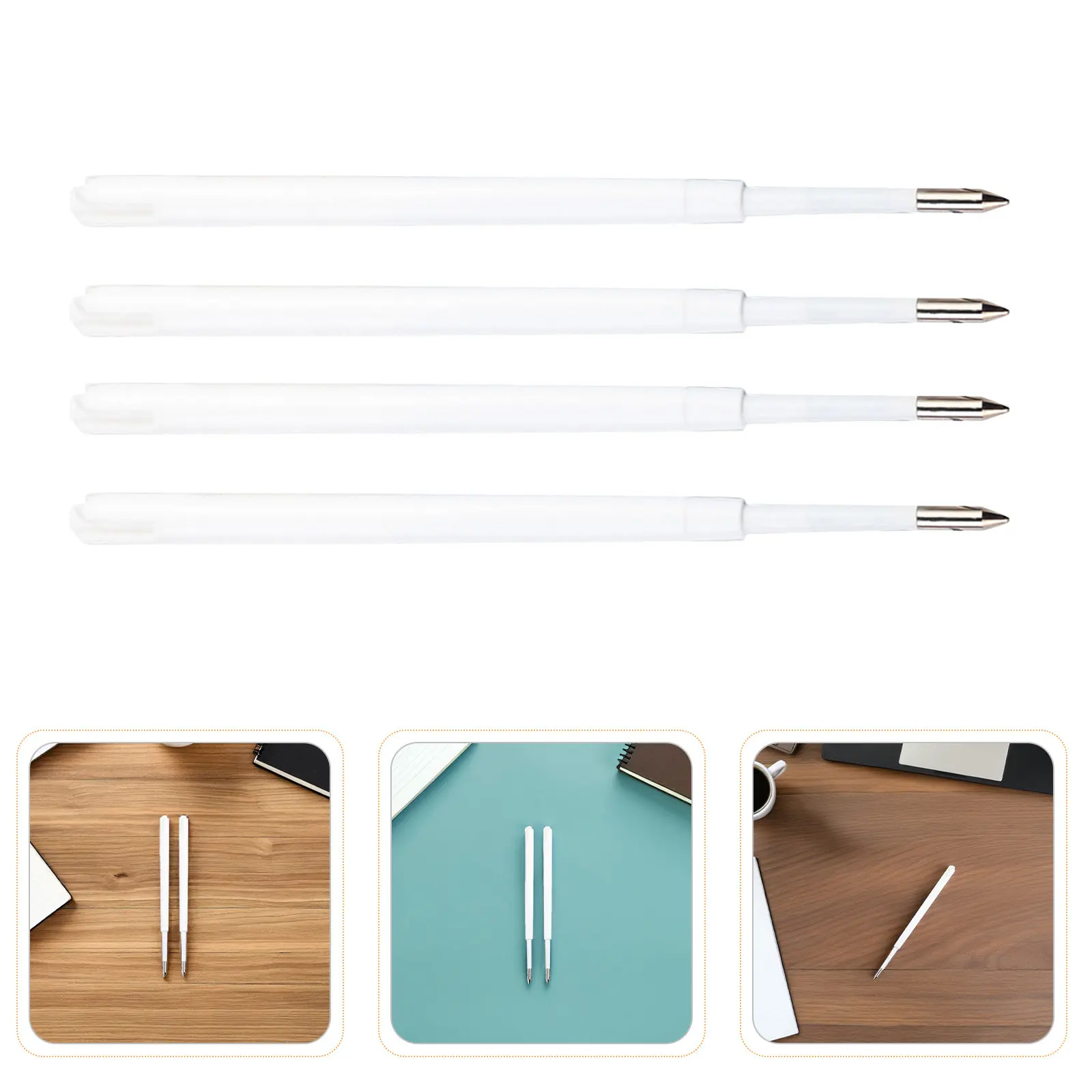 

100 шт. сменных стержней для шариковых ручек, 1,0 мм, черные чернила, для офиса и школы, для выдвижных ручек, гладкое письмо