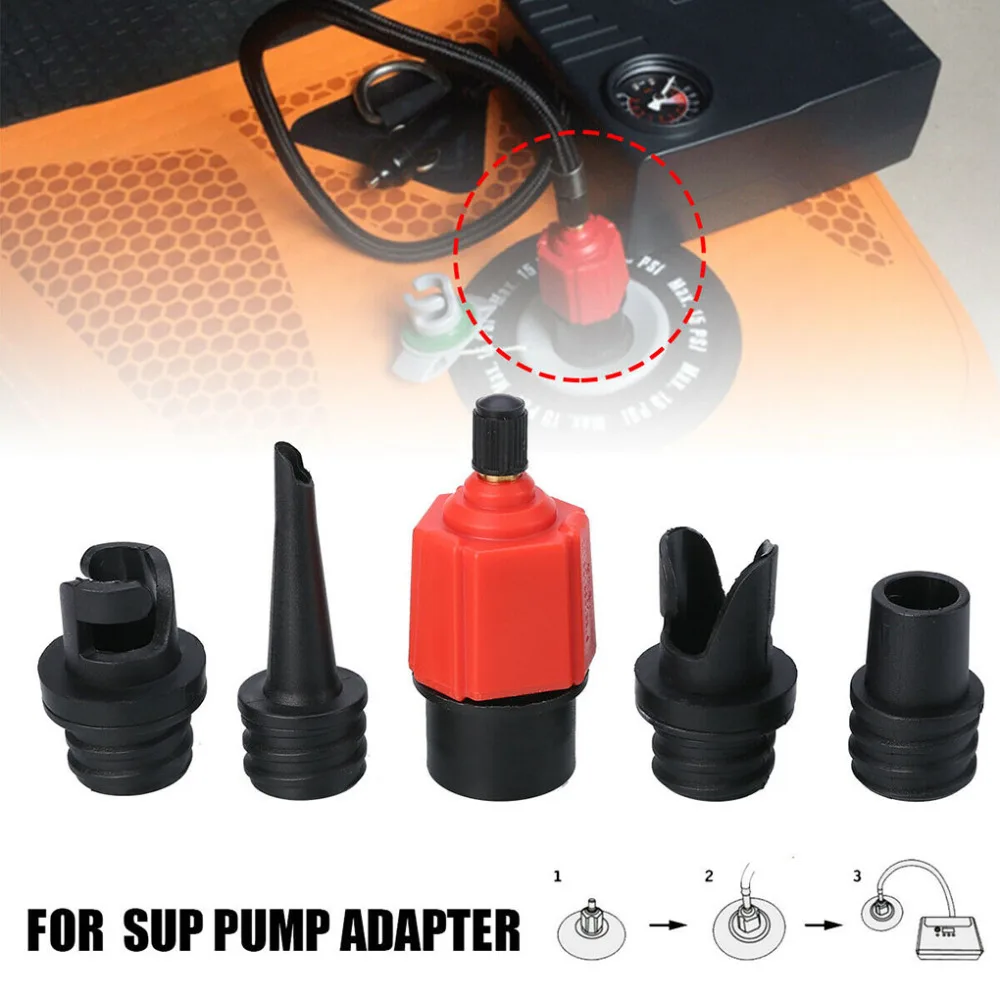 Rowing Boat Air Valve Adaptor with 4 Gas Nozzles Sup Pump Adapter Inflatable Boat Camper Air Valve For RV Trailer Motorhome