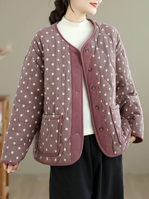 

Корейское хлопковое пальто с цветочным принтом, круглое хлопковое пальто больших размеров, свободное зимнее пальто в стиле ретро, длинное све