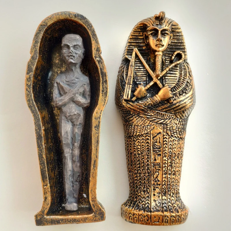 Altes Ägypten Mumie Sarg Ornament Abnehmbarer Harz Pharao Kleopatra Pyramide Gaze Geschenk Souvenir Simulation Kunsthandwerk – Detail 14