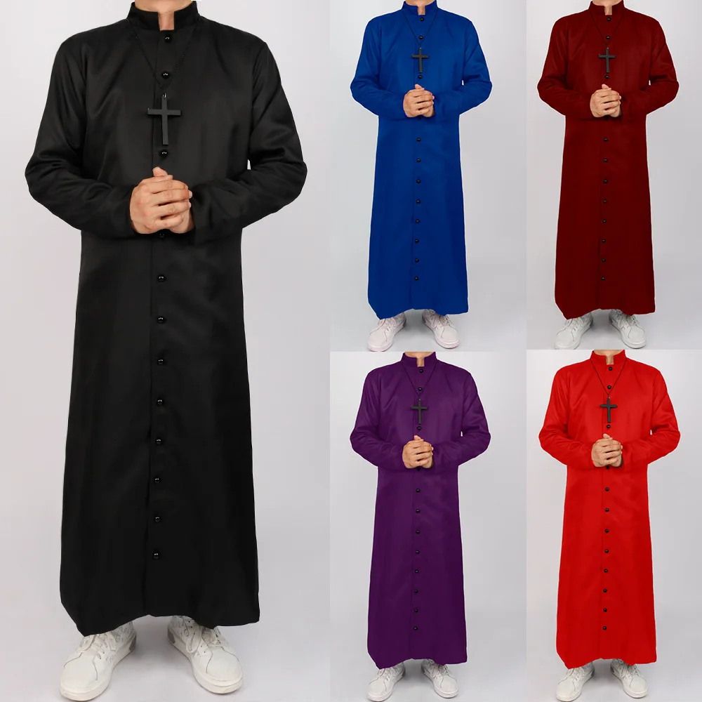 

Halloween Priest Costume Medieval 5 Colors Priest Role-playing Cosplay Clothing Women's Ethnic Stage Costume by ManYiShang