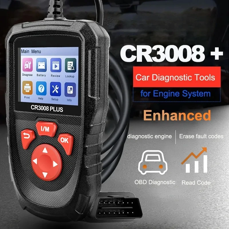 

CR3008 PLUS OBD2 Scanner Diagnostic Tool Enhanced Check Engine Code Reader Battery Test OBDII Car Scan Tool