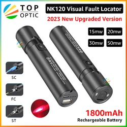 NEW High Quality Optical Fiber Laser Tester Pen VFL Fiber Optic Light Source Visual Fault Locator 10/20/30/50MW LED Lighting