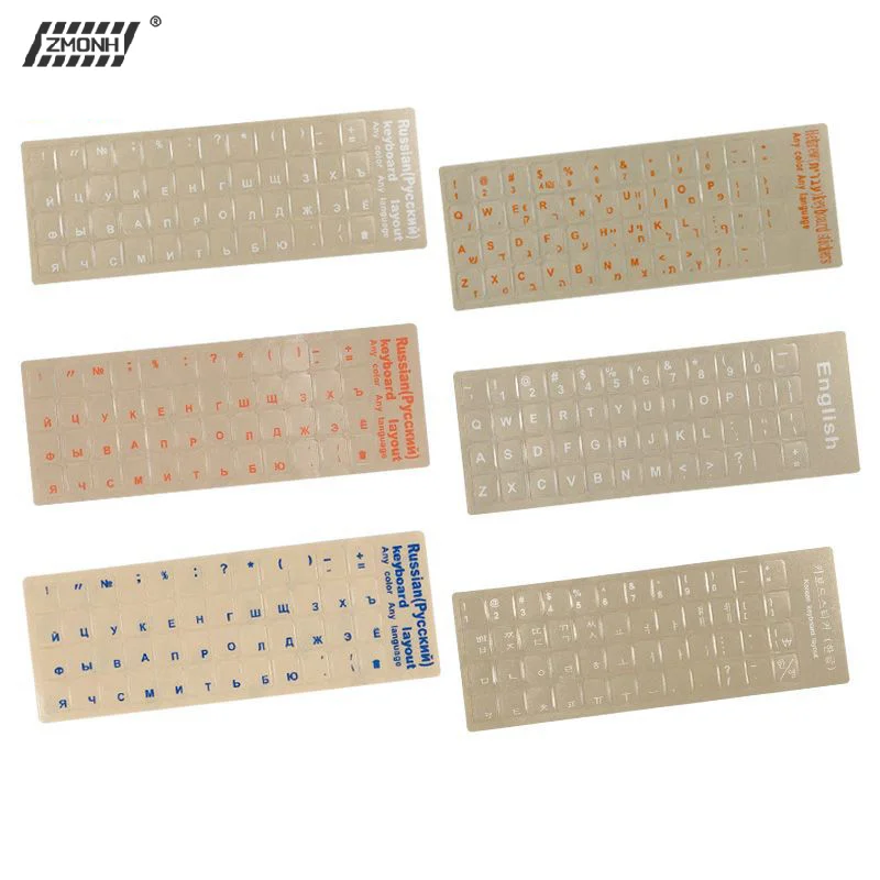 

[H] Keyboard Stickers Letter Alphabet Layout Sticker For Laptop Desktop PC Accessories Russian/English/Hebrew/Korean