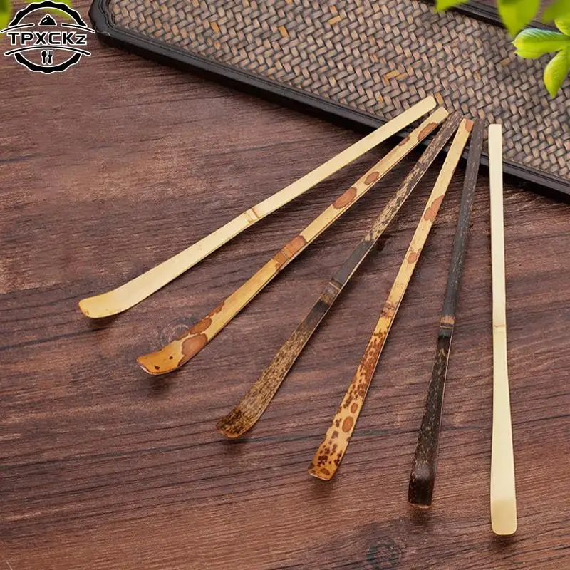 Natural Handmade Wood Tea Leaf Matcha Sticks Spoon Teaware White Bamboo Kitchen Tool Spice Gadget Cooking Utensil Accessories