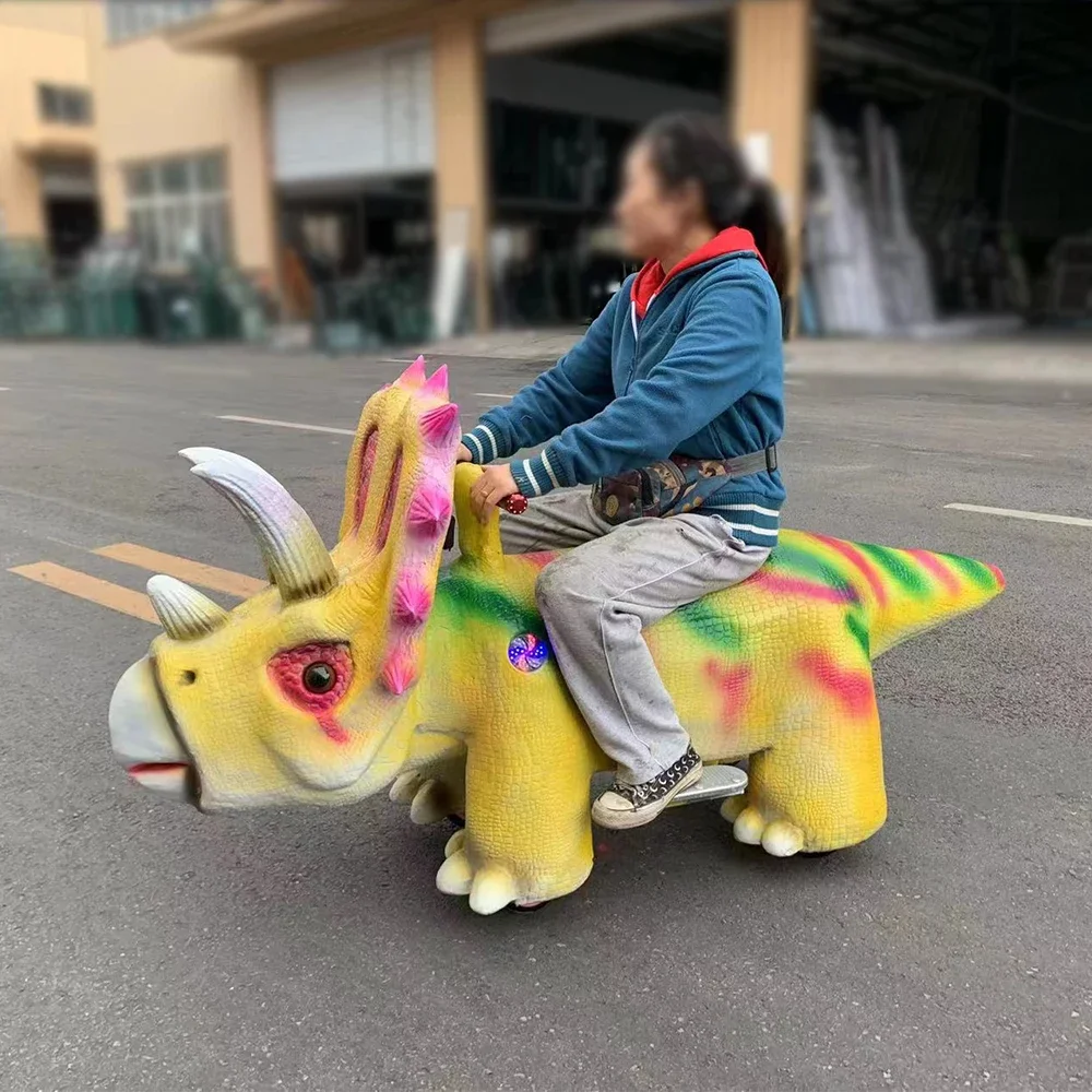 Shopping Mall Playground Walking with Ride on Dinosaur Game Rides Popular Kids Dinosaur Ride Animal Mechanical Dinosaur Gua