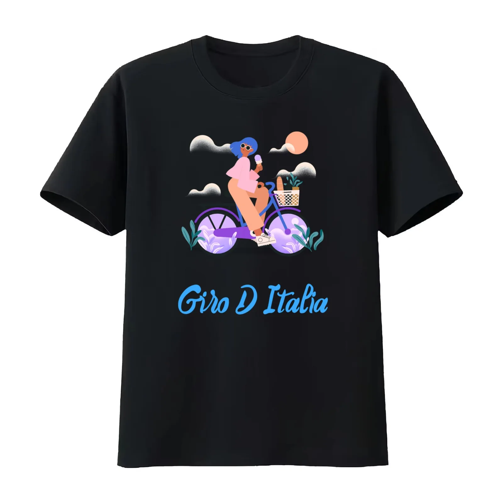 Giro d italia T-Shirt Summer Casual Cotton Tee Oversized Streetwear Tops Vintage Graphic Print Loose Fit Short Sleeve